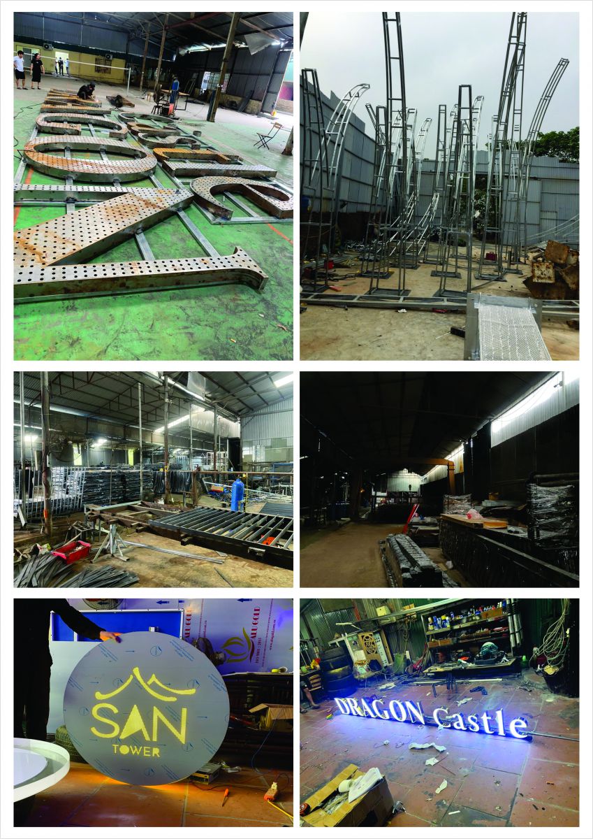 sản xuất thi công bộ chữ và biển quảng cáo